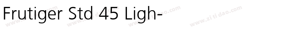 Frutiger Std 45 Ligh字体转换